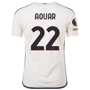 adidas A.S Roma Houssem Aouar Away Jersey w/ Europa League Patches 23/24 (Beige)