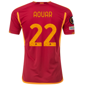 adidas Roma Houssem Aouar Home Jersey w/ Europa League Patches 23/24 (Team Victory Red)