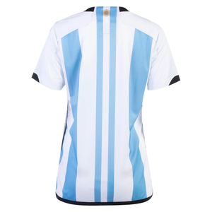 adidas Women's Argentina 3 Star Home Jersey w/ World Cup Champion Patch 22/23 (White/Light Blue)