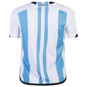 adidas Youth Argentina Home 3 Star Jersey 22/23 (Light Blue/White)