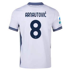 Nike Inter Milan Marko Arnautović Away Jersey w/ Serie A + Scudetto Patch 24/25 (Summit White/Iris Whisper)