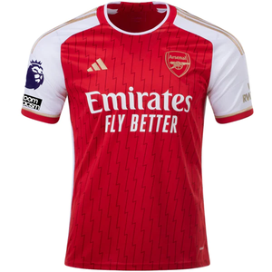 adidas Arsenal Martin ØDEGAARD Home Jersey 23/24 w/ EPL + No Room For Racism Patch (Better Scarlet/White)