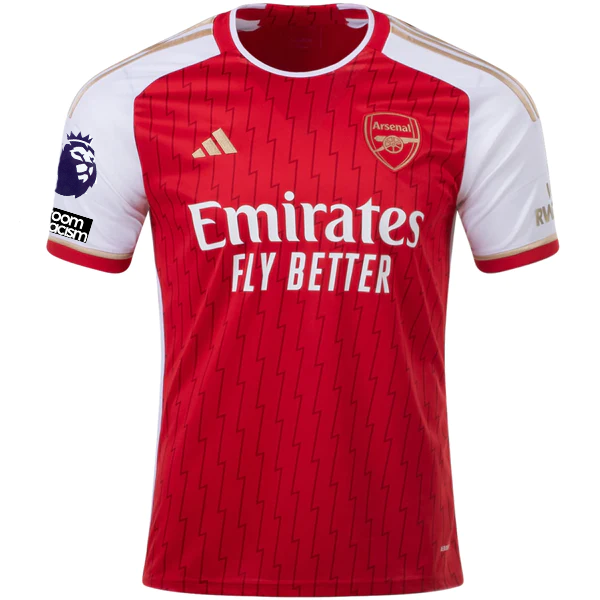 Adidas Arsenal Martin degaard Home Jersey 23/24 w/ EPL + No Room for Racism Patch (Better Scarlet/White) Size M