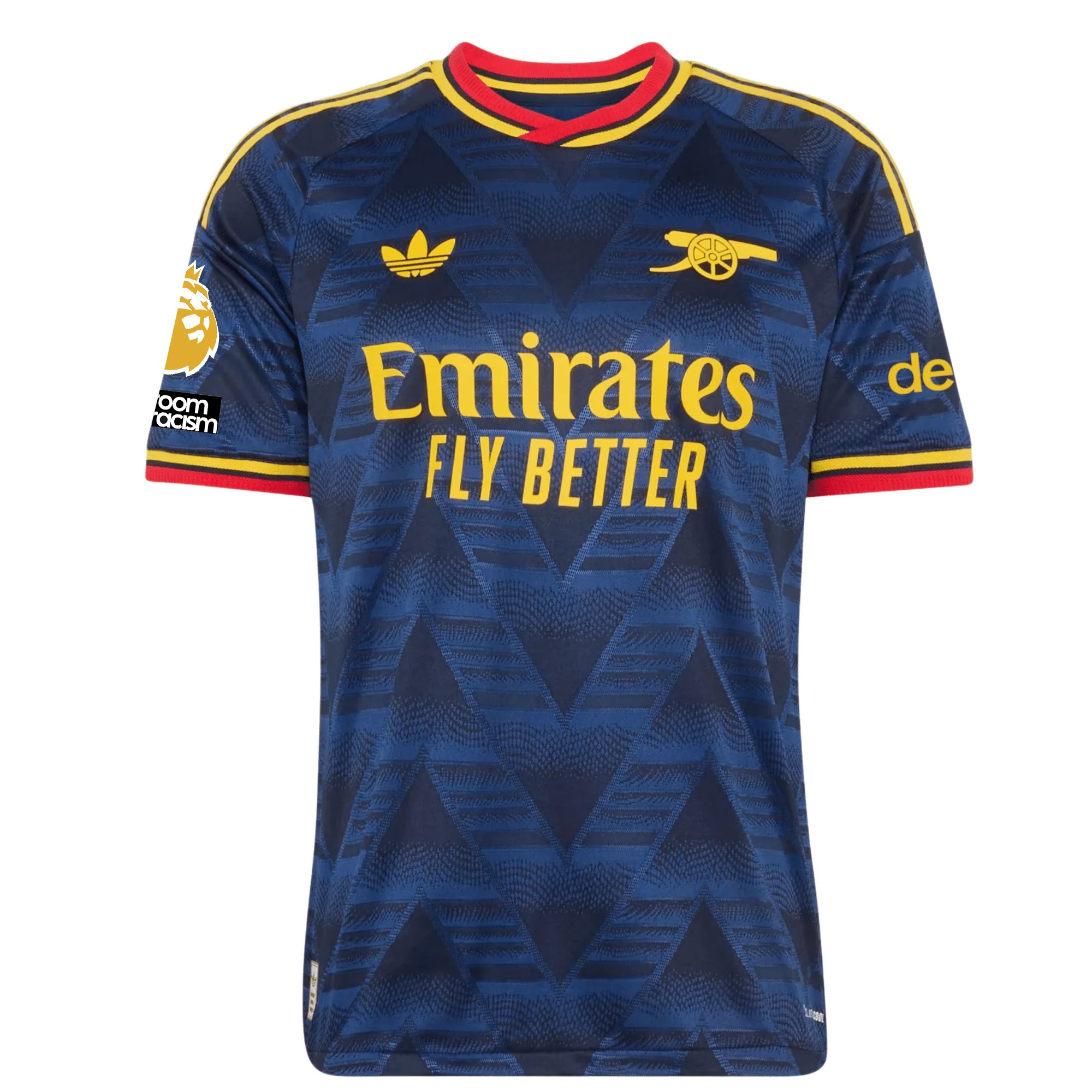 adidas Mens Arsenal Authentic Away Jersey w/ Premier League Patches 26/27 (Navy/Yellow)