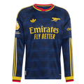 adidas Mens Arsenal Long Sleeve Authentic Away Jersey w/ EPL + No Room For Racism Patches 26/27 (Navy)