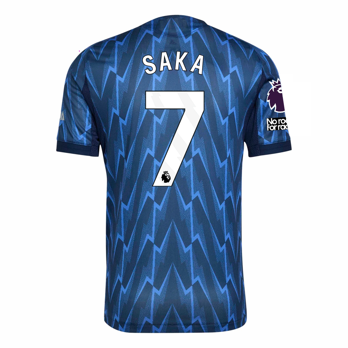 adidas Arsenal Authentic Bukayo Saka Away Jersey w/ EPL + No Room For Racism 25/26 (Indigo/Silver)