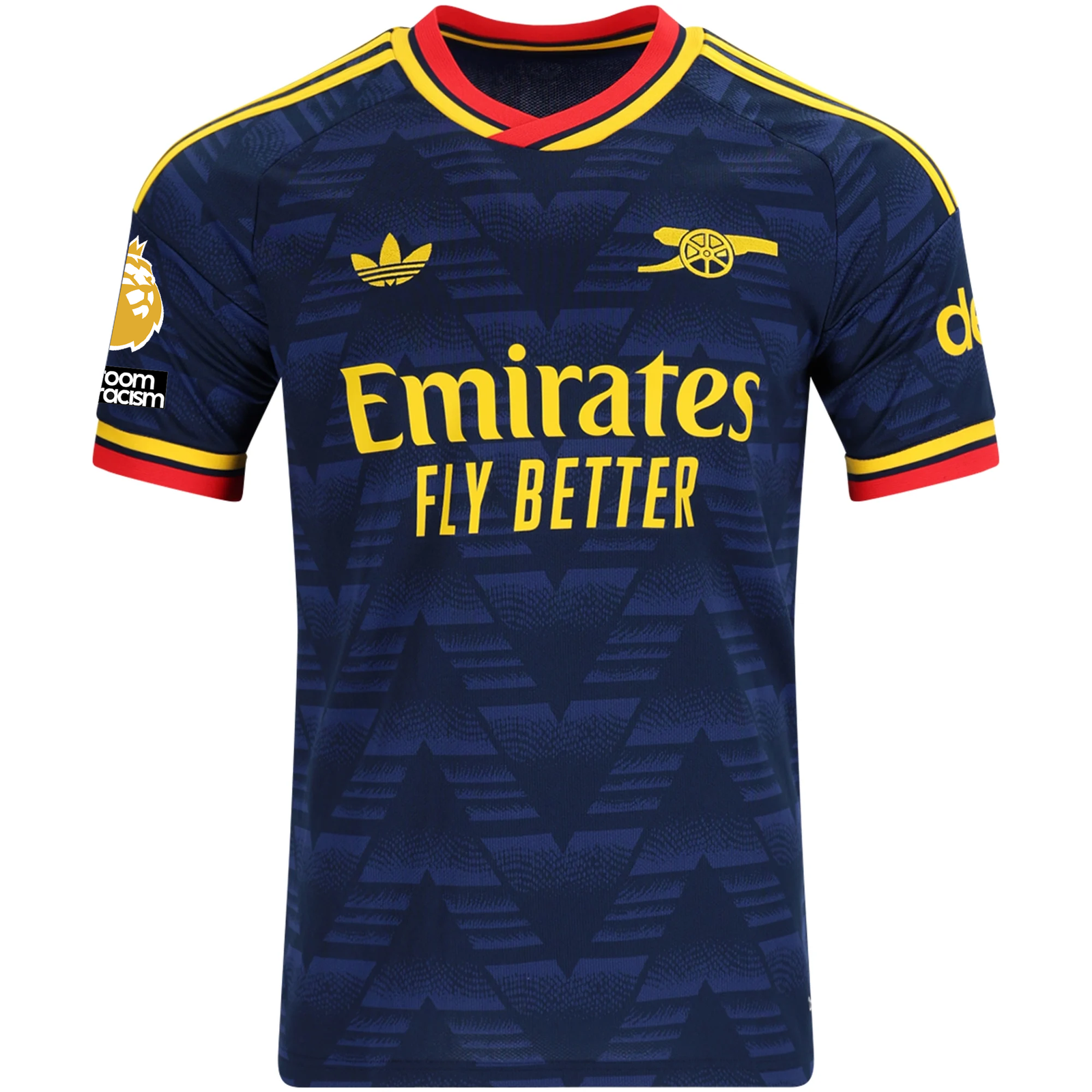 adidas Men's Arsenal Kai Havertz Away Jersey EPL + No Room For Racism Patches 26/27 (Navy/Yellow)