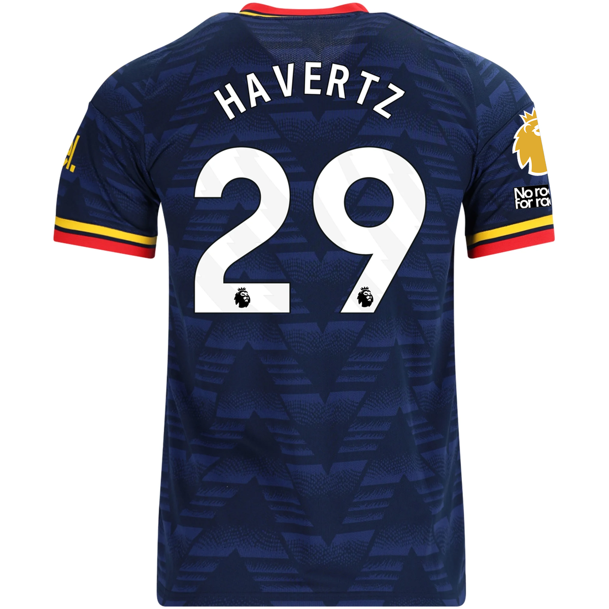 adidas Men's Arsenal Kai Havertz Away Jersey EPL + No Room For Racism Patches 26/27 (Navy/Yellow)