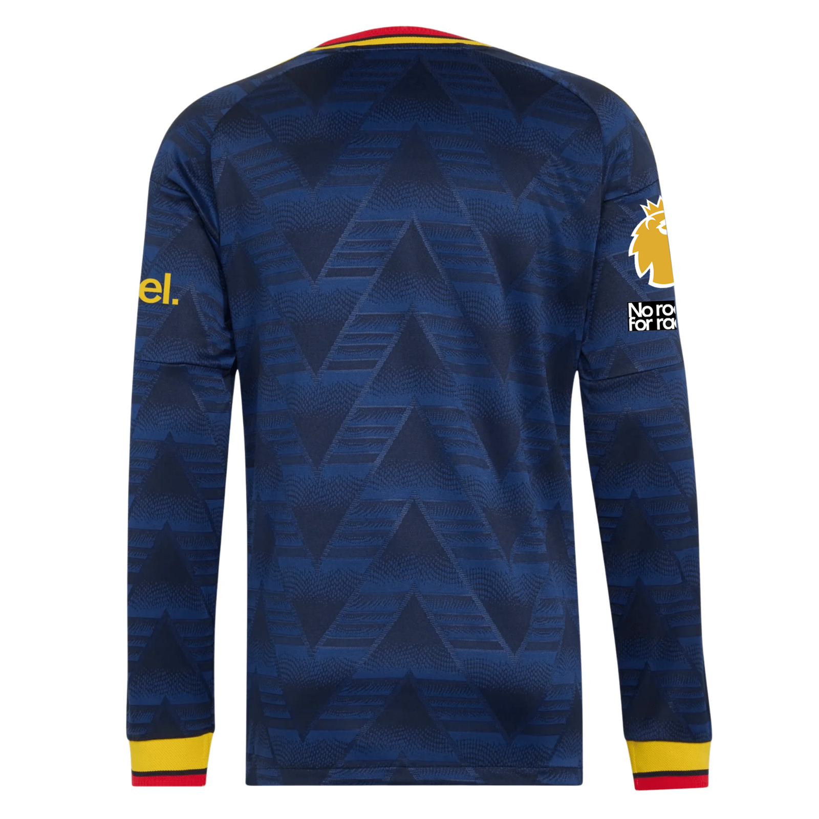 adidas Mens Arsenal Long Sleeve Authentic Away Jersey w/ EPL + No Room For Racism Patches 26/27 (Navy)