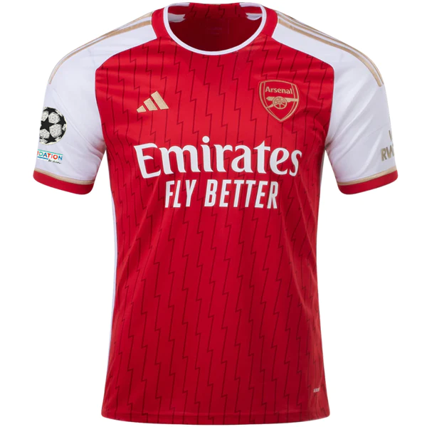 adidas Arsenal Martin Ødegaard Home Jersey 23/24 w/ Champions League  Patches (Better Scarlet/White)