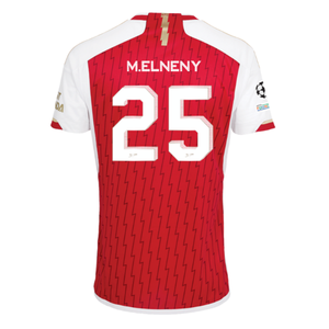 adidas Arsenal Mohamed Elneny Home Jersey 23/24 w/ Champions League Patches (Better Scarlet/White)