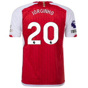 adidas Arsenal Jorginho Home Jersey 23/24 w/ EPL + No Room For Racism Patch (Better Scarlet/White)