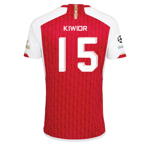 adidas Arsenal Jakub Kiwior Home Jersey 23/24 w/ Champions League Patches (Better Scarlet/White)