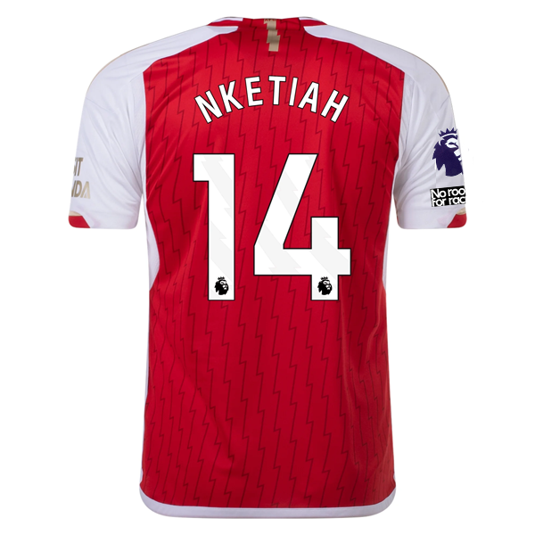 adidas Arsenal Eddie Nketiah Home Jersey 23/24 w/ EPL + No