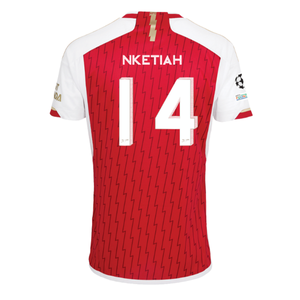 adidas Arsenal Eddie Nketiah Home Jersey 23/24 w/ Champions League Patches (Better Scarlet/White)