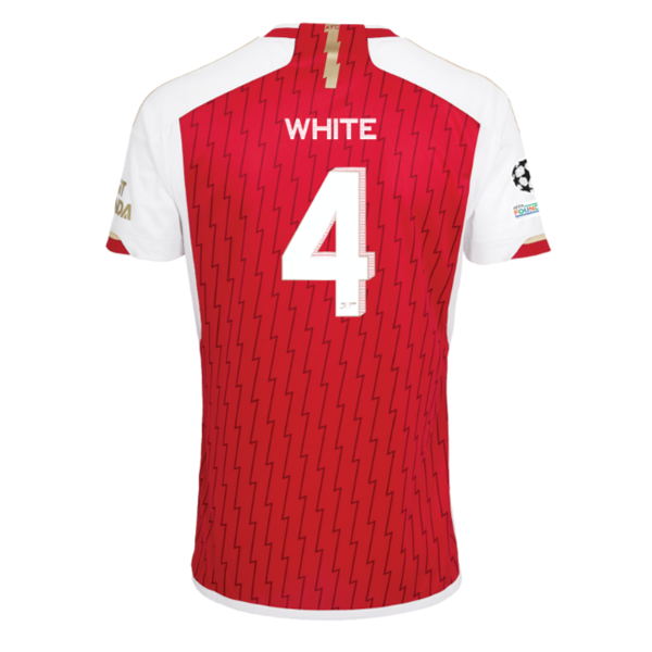 adidas Arsenal Ben White Home Jersey 23 24 w Champions League
