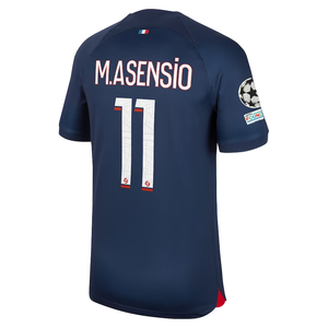 Nike Paris Saint-Germain Marco Asensio Home Jersey w/ Champions League Patches 23/24 (Midnight Navy)