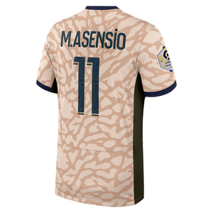 Nike Paris Saint-Germain Marco Asensio Fourth Jersey w/ Ligue 1 Champion Patch 23/24 (Hemp/Obsidian/Sequoia)