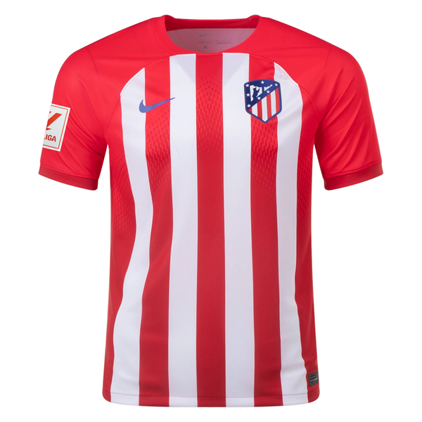 Nike Atletico Madrid Memphis Depay Home Jersey w/ La Liga Patch 23/24 ...