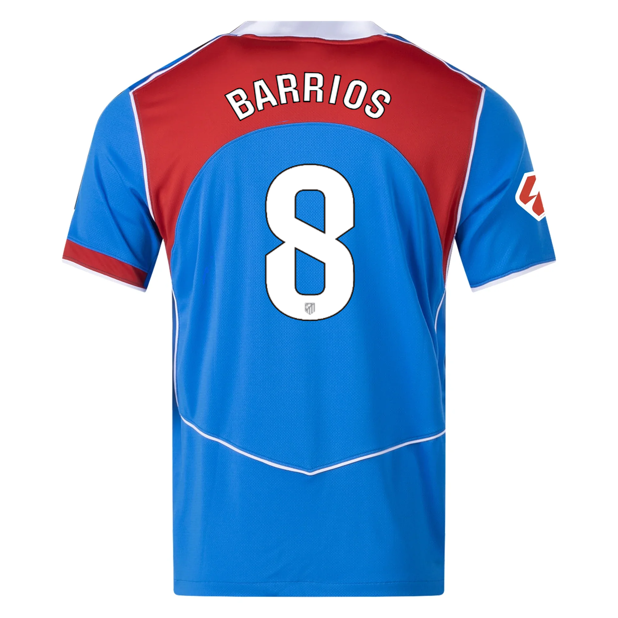 Nike Men's Atletico Madrid Pablo Barrios T90 Third Jersey La Liga Patch 25/26 (Photo Blue/Sport Red)