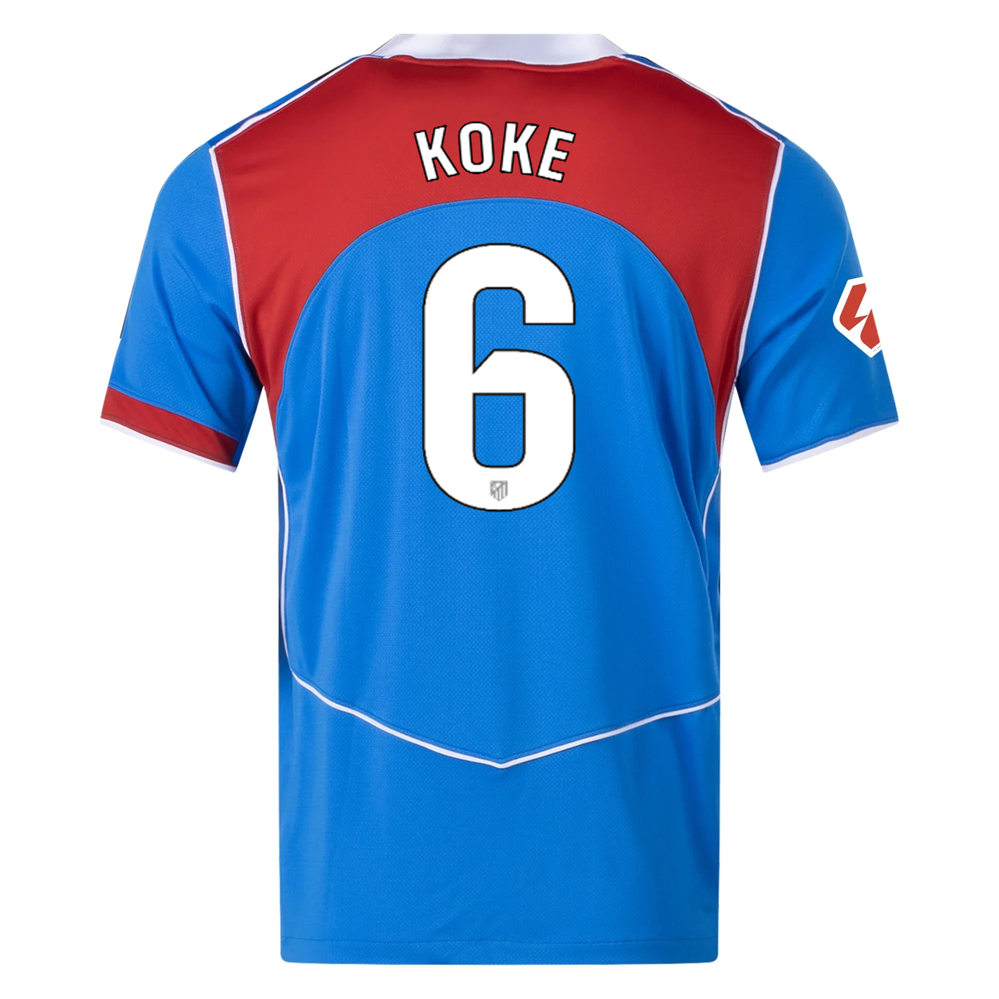 Nike Men's Atletico Madrid Koke T90 Third Jersey La Liga Patch 25/26 (Photo Blue/Sport Red)