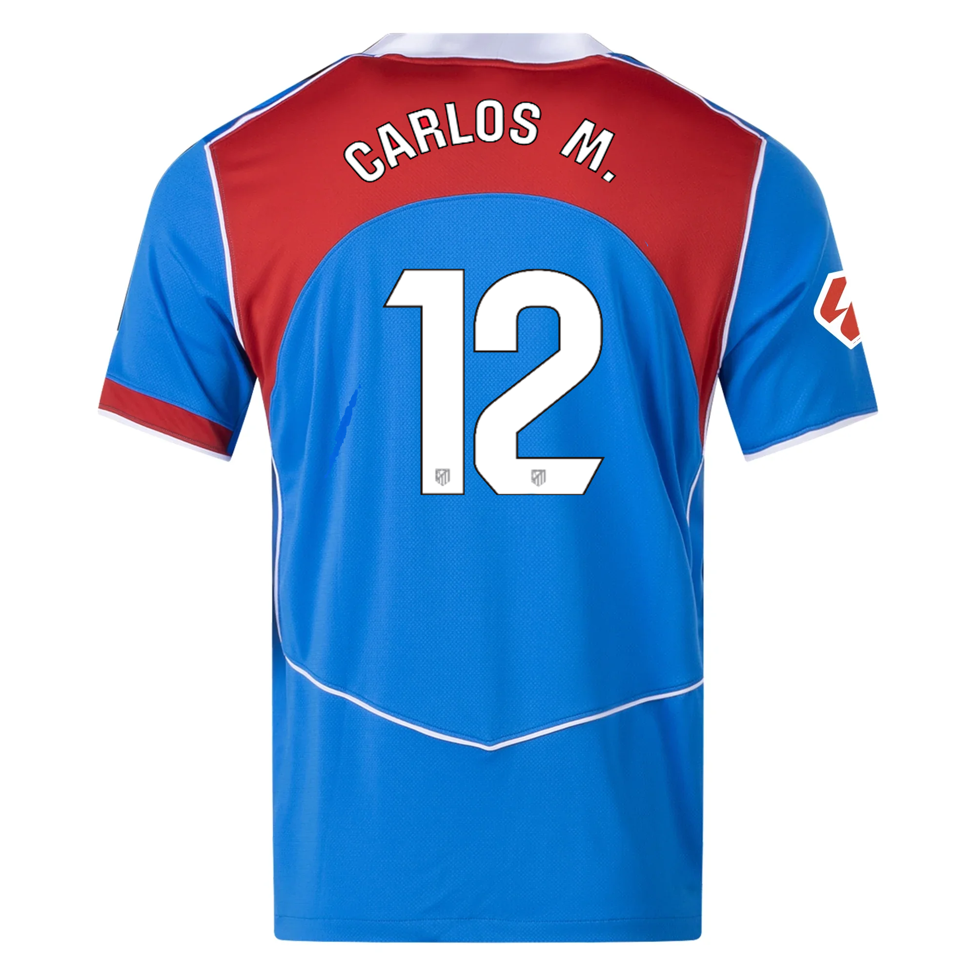 Nike Men's Atletico Madrid Carlos Martín T90 Third Jersey La Liga Patch 25/26 (Photo Blue/Sport Red)