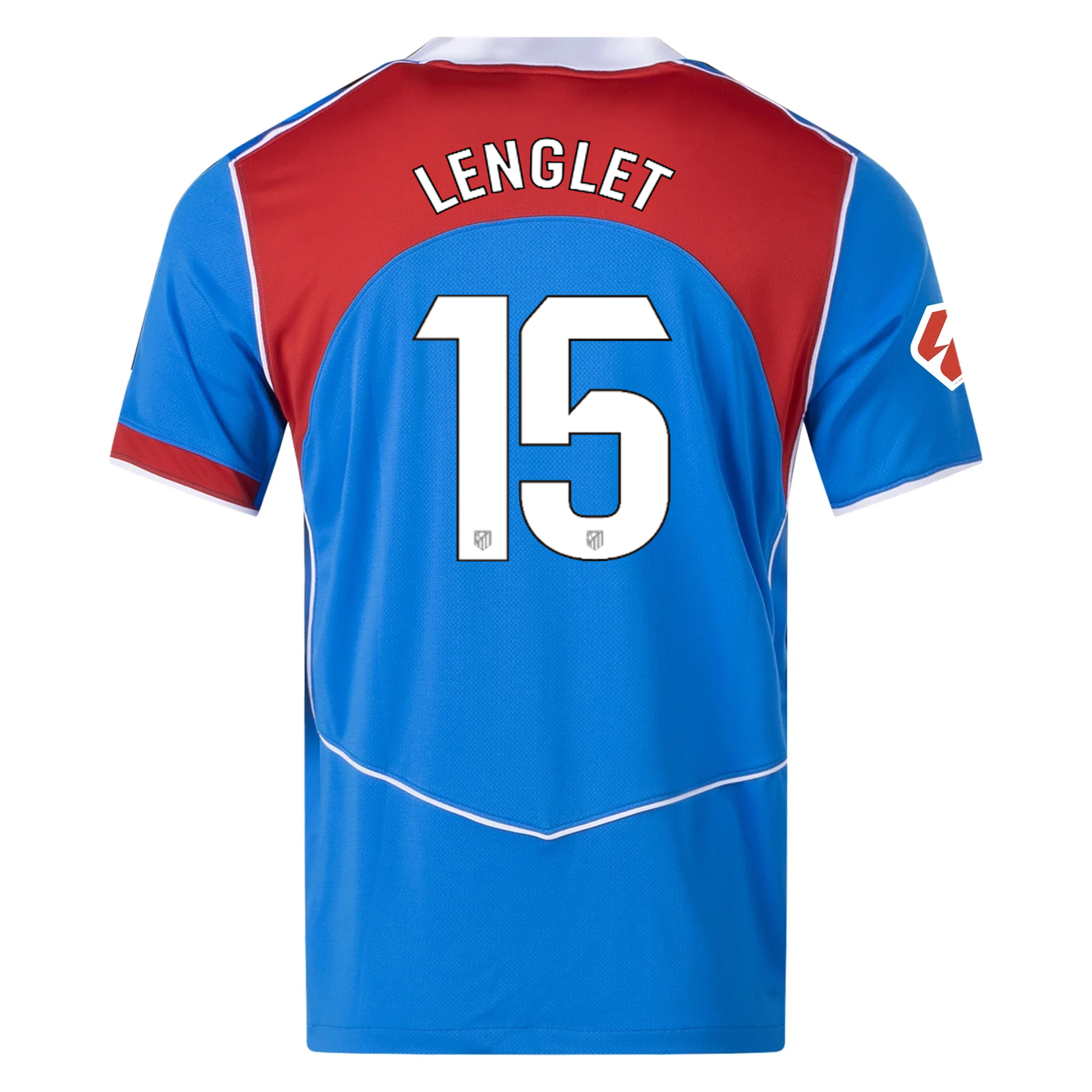 Nike Men's Atletico Madrid Clément Lenglet T90 Third Jersey La Liga Patch 25/26 (Photo Blue/Sport Red)