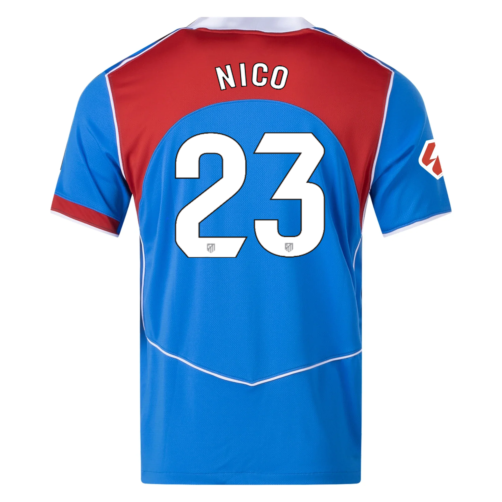 Nike Men's Atletico Madrid Nicolás González T90 Third Jersey La Liga Patch 25/26 (Photo Blue/Sport Red)