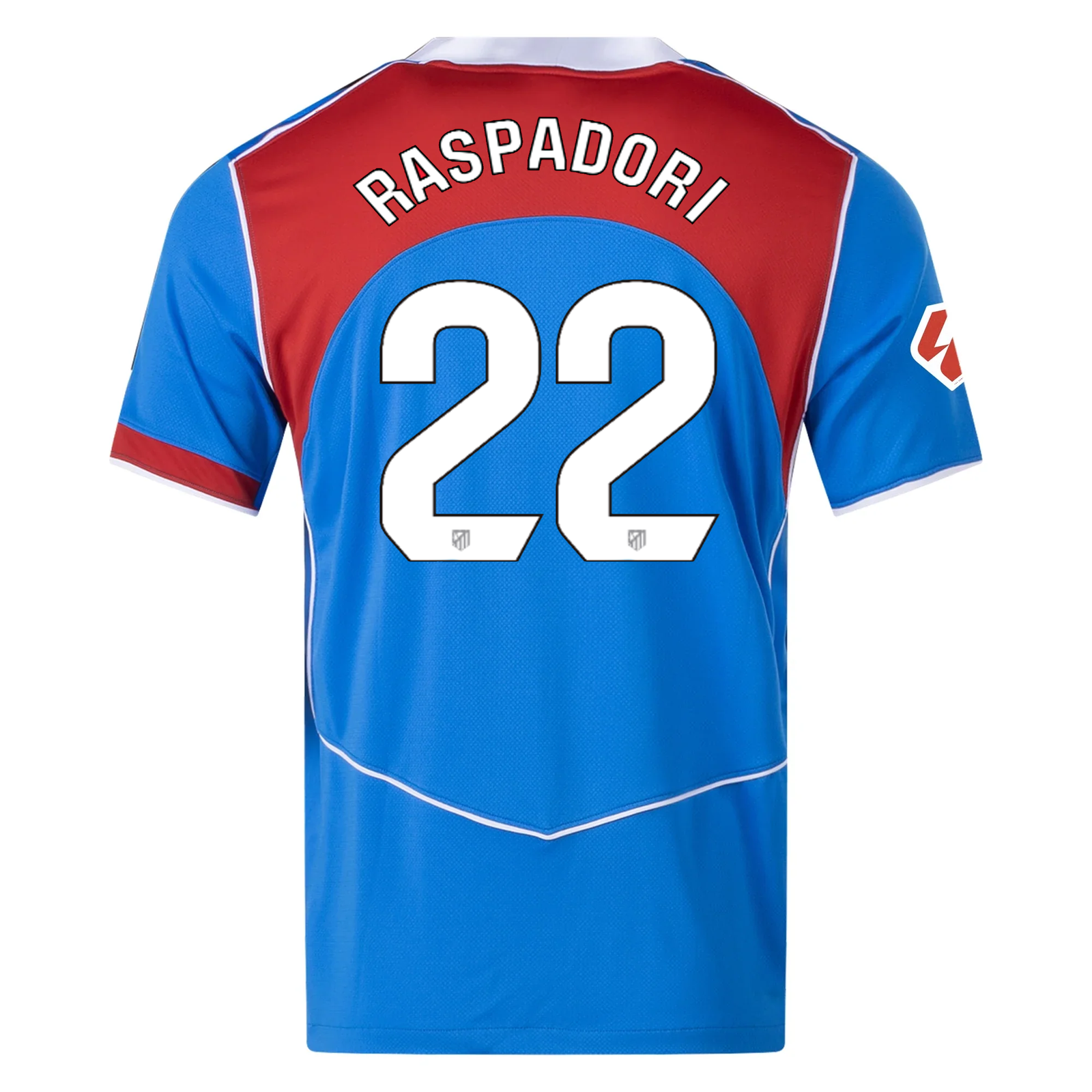 Nike Men's Atletico Madrid Giacomo Raspadori T90 Third Jersey La Liga Patch 25/26 (Photo Blue/Sport Red)