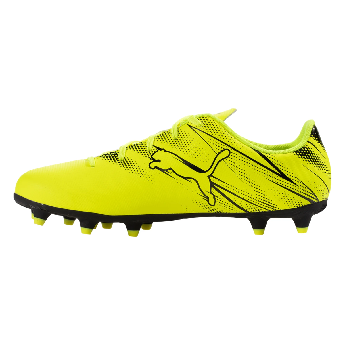 Puma Youth Jr. Attacanto FG/AG Soccer Cleats (Electric Lime/Puma Black