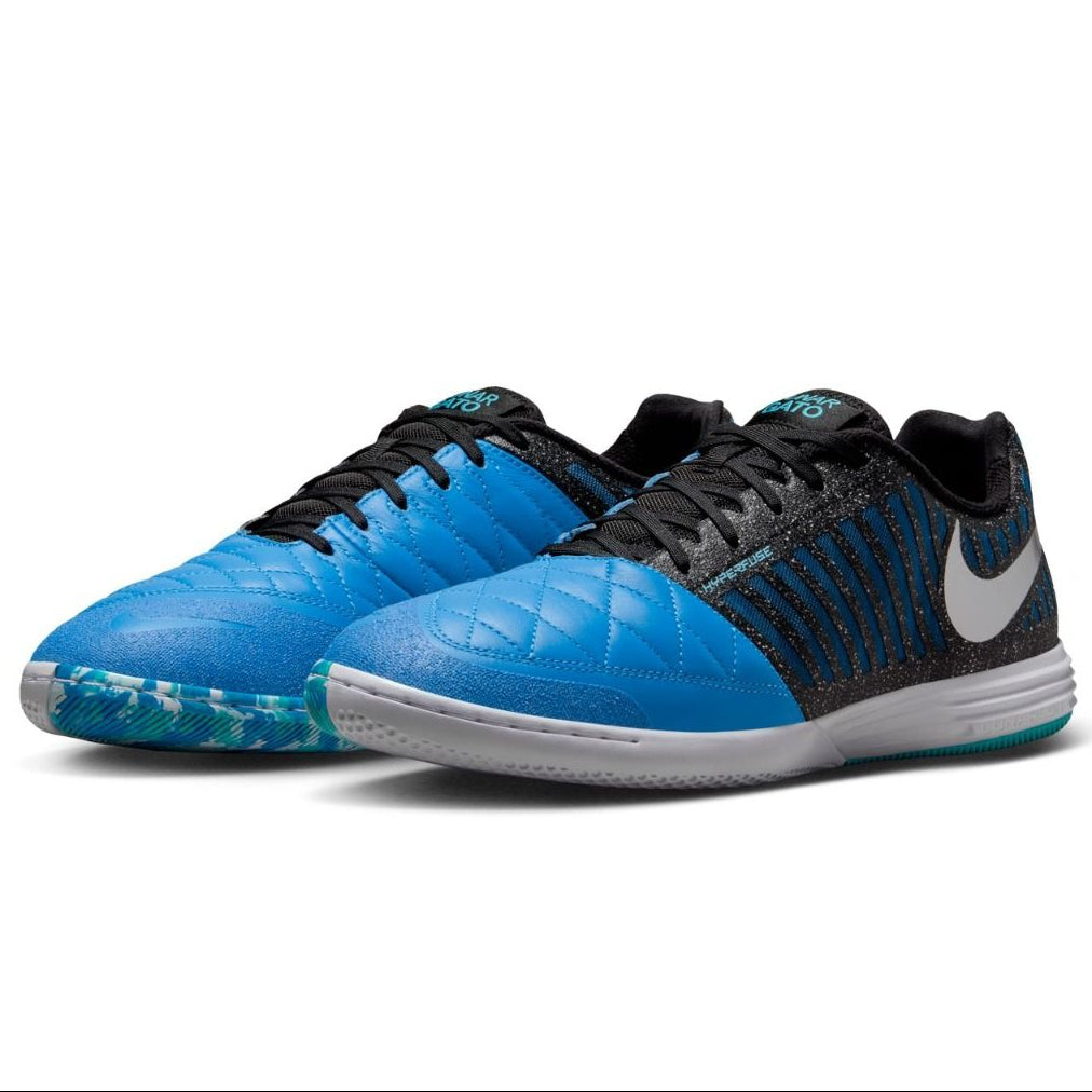 Nike LunarGato II Indoor Soccer Shoes (Metallic Silver/Black)