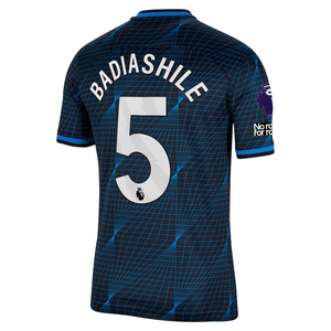 Nike Chelsea Benoît Badiashile Away Jersey w/ EPL + No Room For Racism Patches 23/24 (Soar/Club Gold)