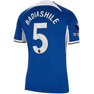 Nike Chelsea Benoît Badiashile Home Jersey w/ EPL + No Room For Racism Patches 23/24 (Rush Blue/Club Gold)