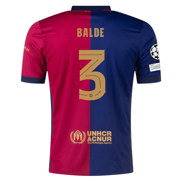 Nike Barcelona Alejandro Balde Home Jersey w Champions League Patches Soccer Wearhouse