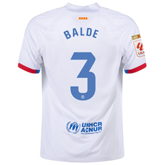 Nike Barcelona Alejandro Balde Third Jersey w/ La Liga Champion Patches 23/24 (Light Aqua/Royal Blue) Size XXL