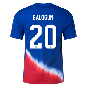 Nike United States Match Authentic Folarin Balogun Away Jersey 24/25 (Old Royal/Sport Red/White)