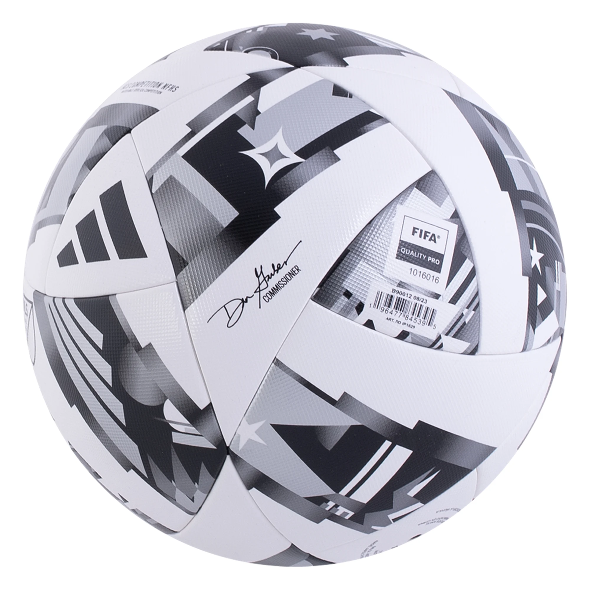 adidas MLS Competition Ball 2025 Ball (White/Silver Metallic) Soccer