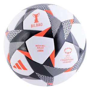 adids Womens Uefa Champions League Top Ball (White/Black/Solar Red)