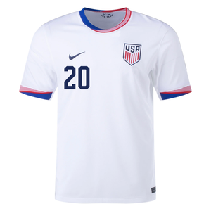 Nike United States Folarin Balogun Home Jersey 24/25 (White)