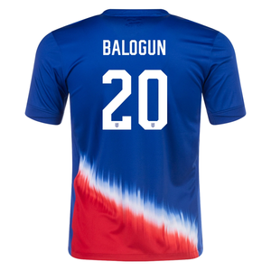 Nike Youth United States Folarin Balogun Away Jersey 24/25 (Old Royal/Sport Red)