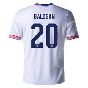 Nike United States Folarin Balogun Home Jersey 24/25 (White)