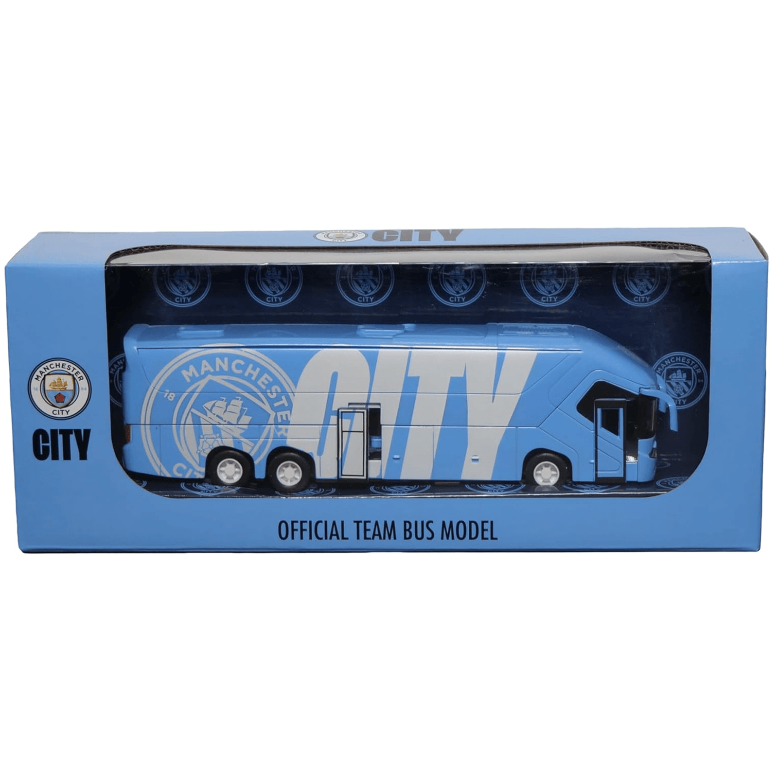 Banbotoys Manchester City Team Bus Figure (Sky Blue) | SoccerWearhouse