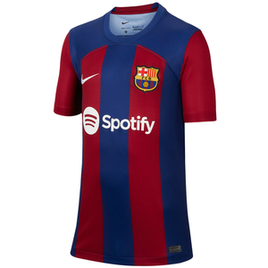 Nike Youth Barcelona Ferran Torres Home Jersey 23/24 (Deep royal Blue/Noble Red)