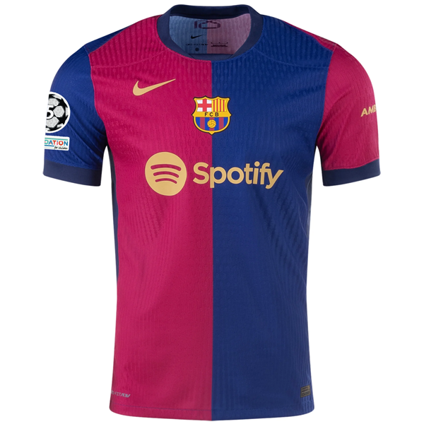 Nike Barcelona Authentic Gavi Home Jersey w Champions League Patches Soccer Wearhouse