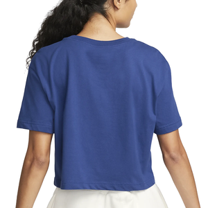 Nike Womens Barcelona Crest Crop T-Shirt (Deep Royal Blue)