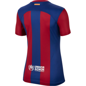 Nike Womens Barcelona Home Jersey 23/24 (Deep Royal Blue/Noble Red)