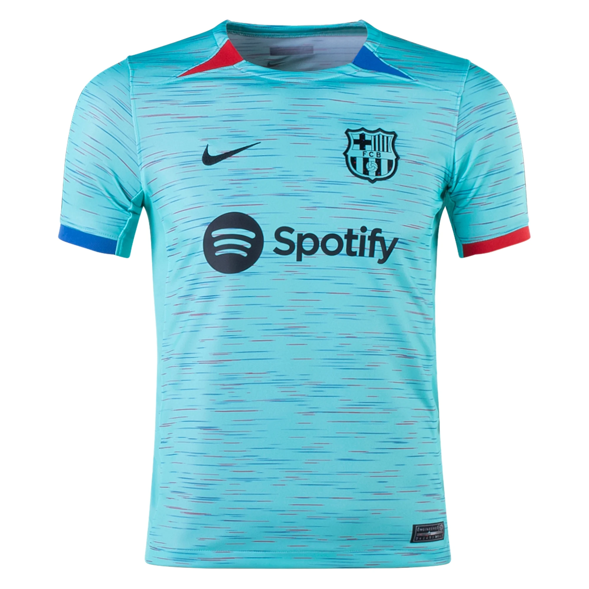 Nike Youth Barcelona Marcos Alonso Third Jersey 23 24 Light Aqua