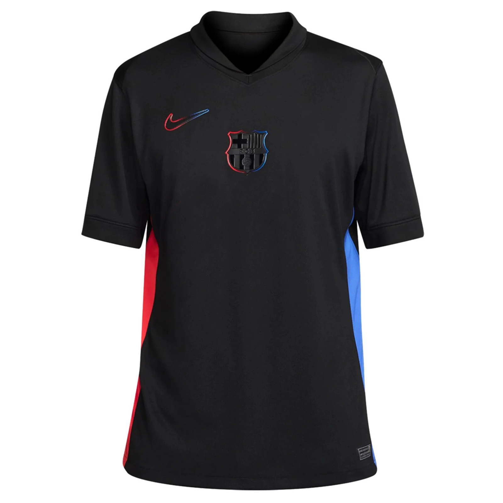 Nike Womens Barcelona Away Jersey 24/25 (Black/University Red/Hyper Royal)
