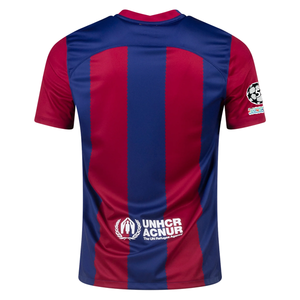 Nike Barcelona Home Jersey 23/24 w/ Champions League Patches (Noble Red/Loyal Blue)
