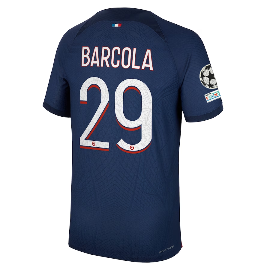 Nike Paris Saint-Germain Authentic Match Bradley Barcola Home Jersey w ...